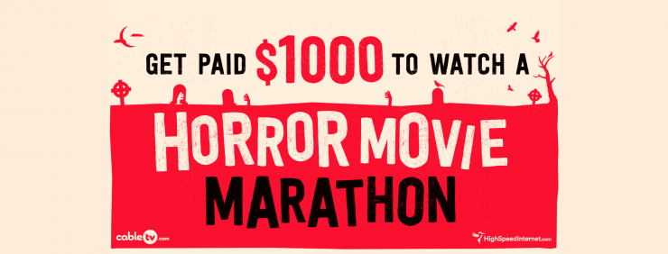 You can get Paid $1,000 to Watch Horror Movies of your Choice for 24 Hours Straight